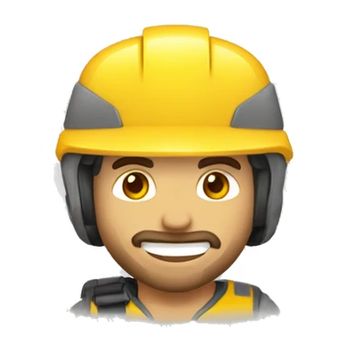 HOMBRE ALEGRE CON CASCO AMARILLO DE ABRERO sticker