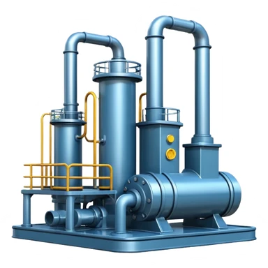 oil pumping station steel shiny sticker