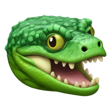 Green Gila Monster Head Big Chin sticker