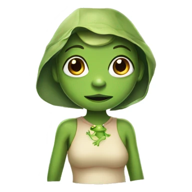 frog girl sticker