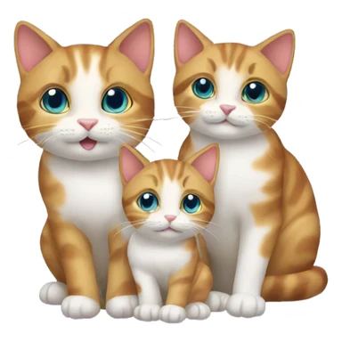 two cats with their kitten sticker