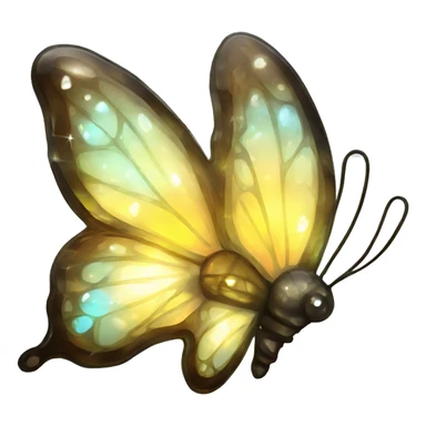 Shiny sparkly glass crystal butterfly sticker