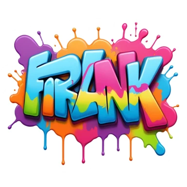Graffiti the word Frank sticker