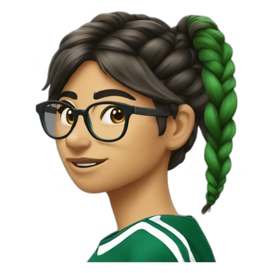 Mia Khalifa slytherin baseball tshirt braid sticker