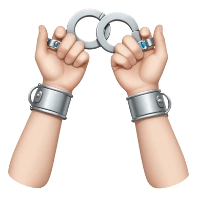 hands with handcuffs sticker