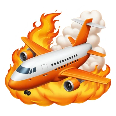 Airplane fuel fire sticker