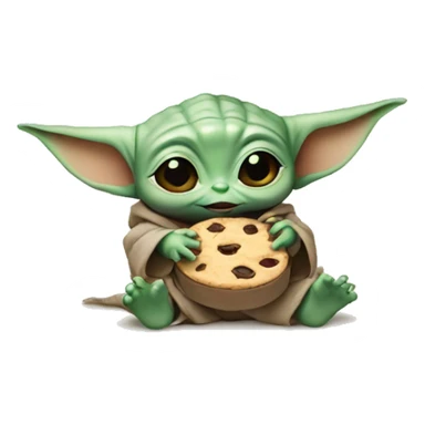 Baby yoda eat cookies sticker