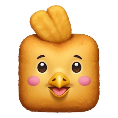 Make an emoji of a chicken nugget like the food, not the chicken, the food chicken nugget. sticker