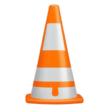 Orange traffic cone sticker