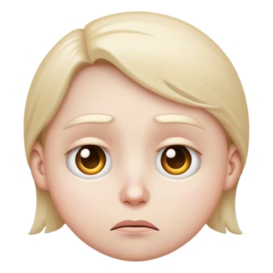 realistic sad face emoji with a green background, detailed shading, expressive eyes sticker