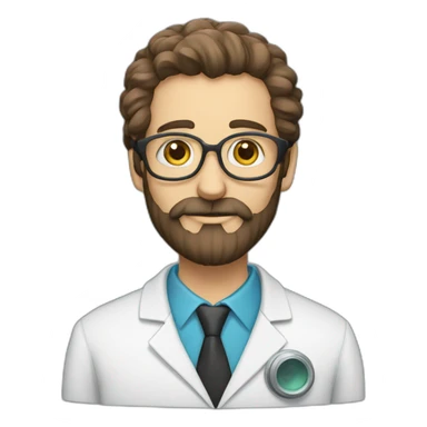 scientist-with-beard-with-owl sticker