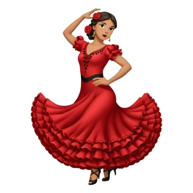 Flamenco dancer pose sticker