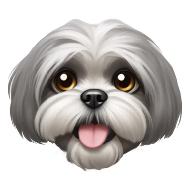 grey shih tzu emoji sticker