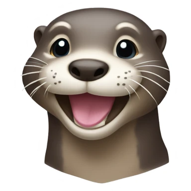 Smiling otter sticker