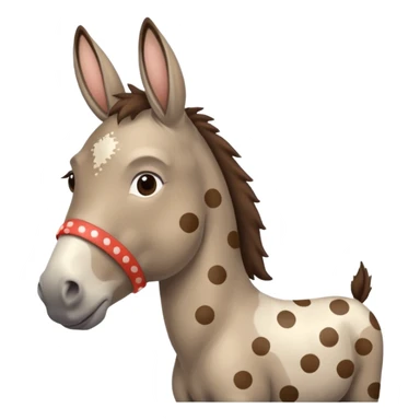 polka dots human body and donkey face sticker