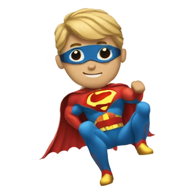 superhero writing on paper sticker
