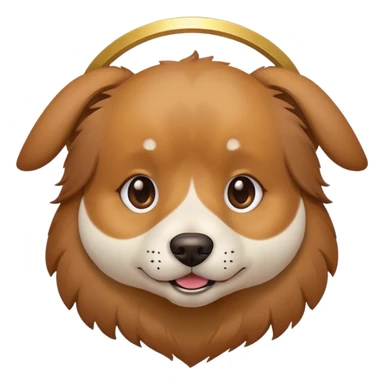 dog face with halo sticker