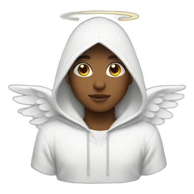 angel with hood with halo sticker