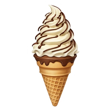 Decadent soft serve ice cream sticker