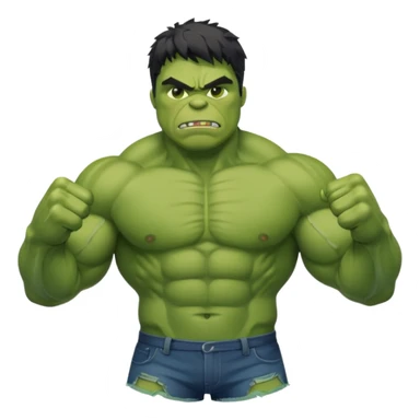 Hulk with a Clean Outfit sticker