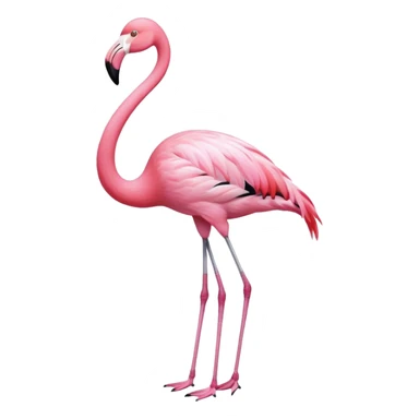 Full body Flamingo wearing a pink bow tie in the neck  sticker