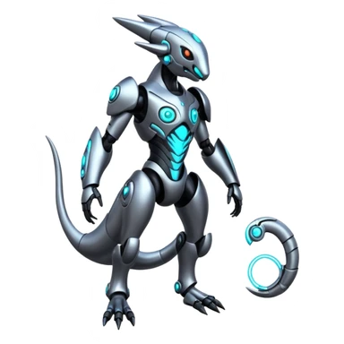 Modern Cyber Lombax-Fakémon-creature, full body sticker