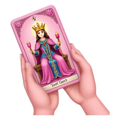 a hand of pink tarot cards sticker