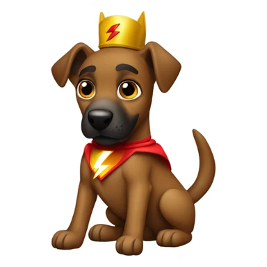 1 brown Malinois dog as the superhero Flash. sticker
