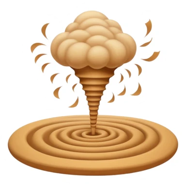 A dust devil swirling lightly in a small circular motion. sticker