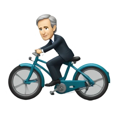 bernard arnault sur un vélo  sticker