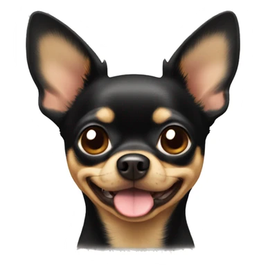 Black and tan chihuahua face sticker