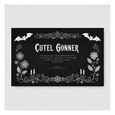 goth banner, cute, expressive, minimal, variation 1 sticker