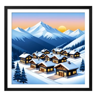 lux ski resort sticker