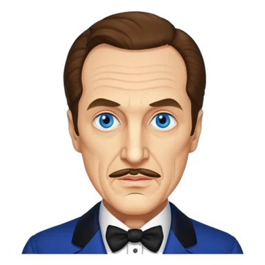 Vincent Price with blue eyes sticker