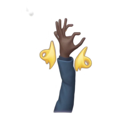 arms in the air summoning something sticker