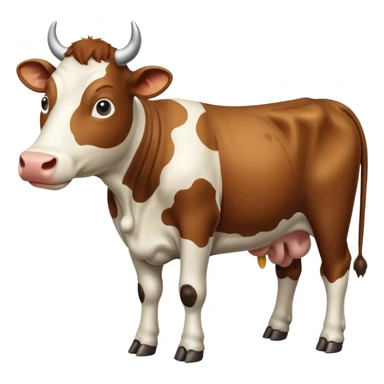 Uma vaca com um corpo de Saturno eu com um pé  sticker