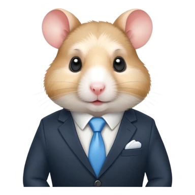 albert heijn hamster in a business suit sticker