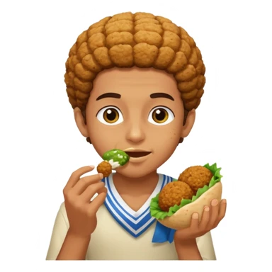 make me an egyptian boy with falafel sticker