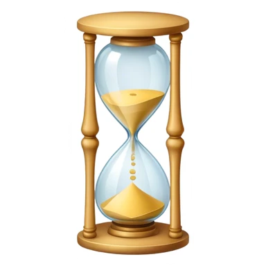 Sandglass with banknotes sticker