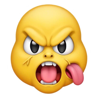 angry emoji with tongue out sticker