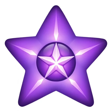 Purple void star that looks ethereal and only has four points sticker