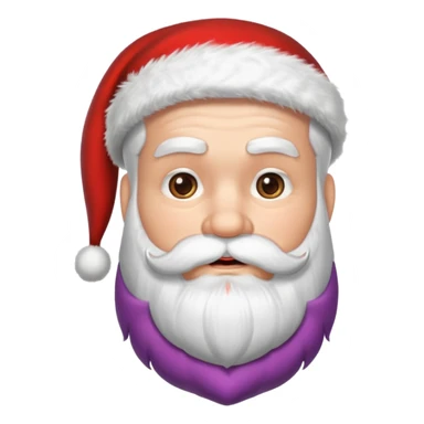Un père noël avec une barbe multicolore sticker