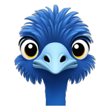 Blue Ostrich sticker