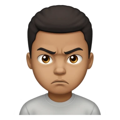 Angry  Mad black boy with low taper  sticker