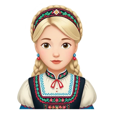 norwegian tradition bunad dress sticker