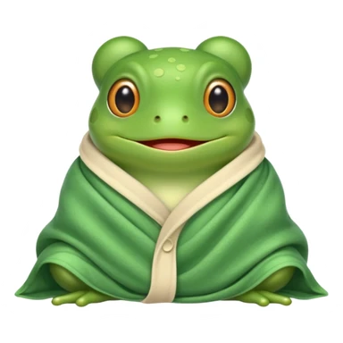 Cute Frog in a blanket sticker