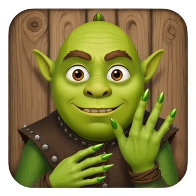 Shreck with nails sticker