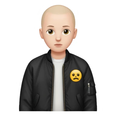 skinhead in black bomber jacket sticker