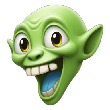 alien laughing sticker