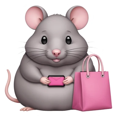 Fat rat with a Sephora bag sticker